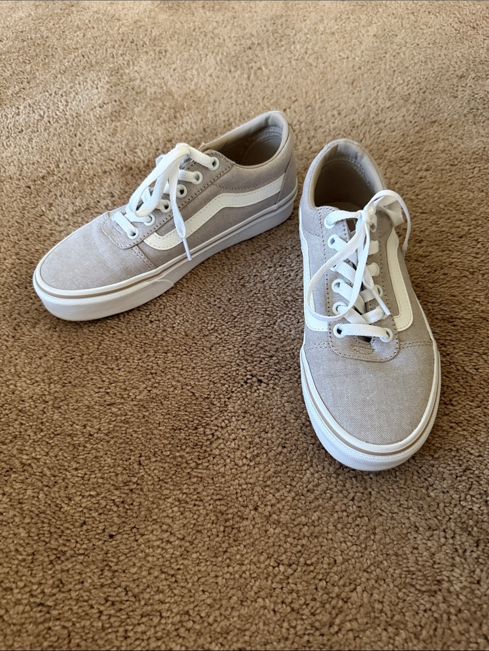 Vans Ward Summer Canvas Taupe Womens Sneakers Size 7